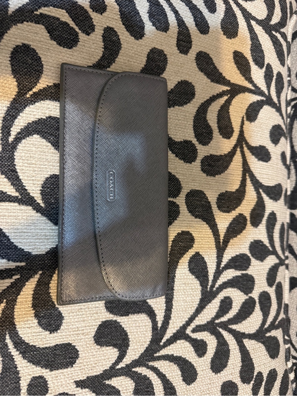 Coach Leather Trifold Wallet - Black